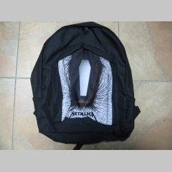 Metallica ruksak čierny, 100% polyester. Rozmery: Výška 42 cm, šírka 34 cm, hĺbka až 22 cm pri plnom obsahu